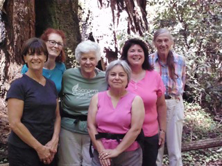 Hiking in the redwoods for Rosh Chodesh, Congregation Beth Ami in Santa Rosa CA