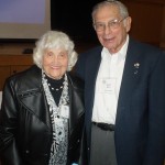 Bob Raful, master of ceremony and survivor Lillian Judd
